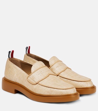 Raffia loafers