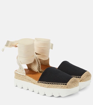 Canvas wedge espadrilles 