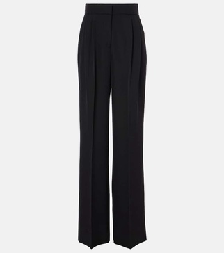 High-rise wool wide-leg pants