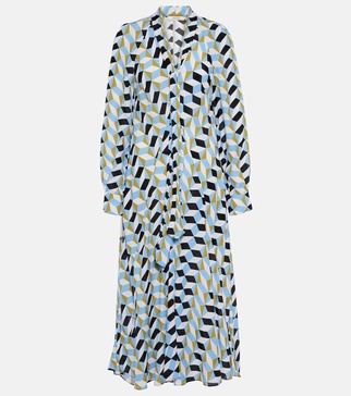 Graphic Volumes printed midi dress