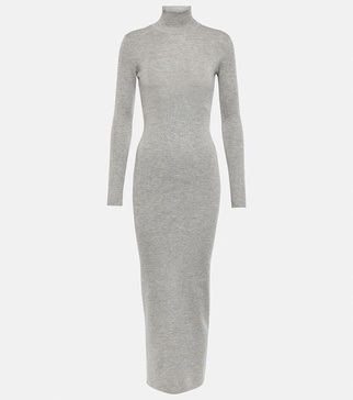 Cashmere and silk turtleneck dress