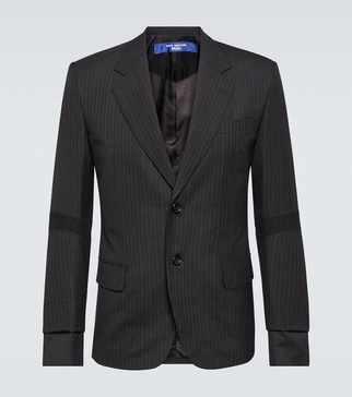 Pinstripe wool blazer