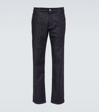 Low-rise straight jeans