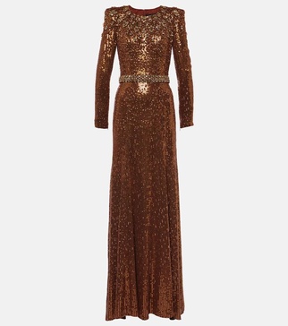 Georgia sequined embellished gown