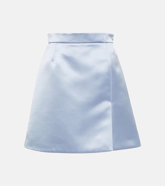 Duchess satin miniskirt