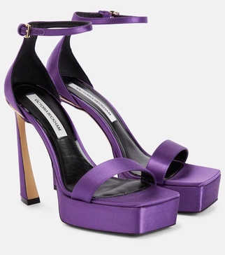 Satin platform sandals