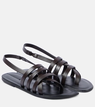 Line leather sandals