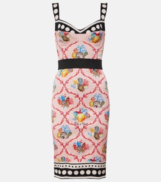 Capri printed silk-blend minidress