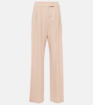 High-rise crepe pants