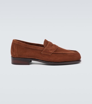 Cannes suede penny loafers