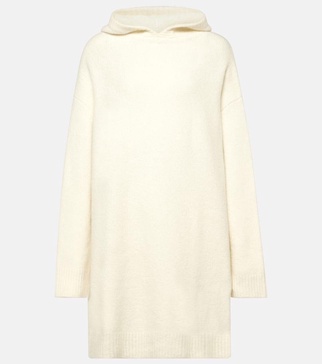 Louise hooded cashmere minidress