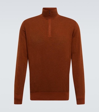 Roadster cashmere half-zip sweater