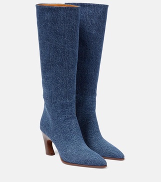 Oli denim knee-high boots