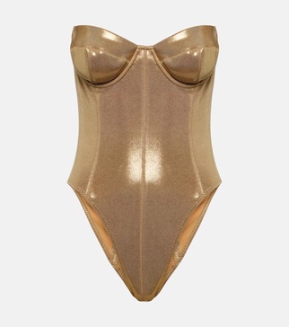 Mio metallic bodysuit