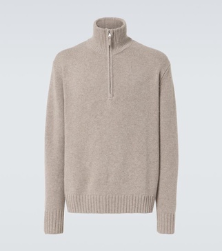 Cashmere half-zip sweater