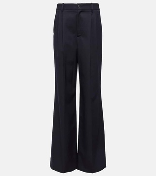 Flavie virgin wool wide-leg pants