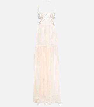 Bridal silk chiffon gown