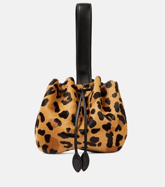 Rose Marie Mini leopard-print calf hair clutch