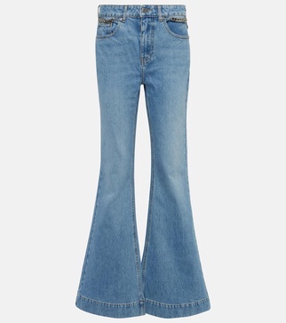 High-rise flared jeans