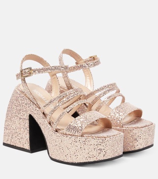 Bulla Chibi glitter platform sandals