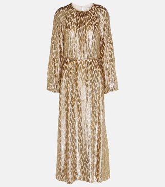 Odina leopard-print midi dress