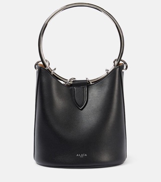 Ring Medium leather bucket bag