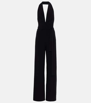 Halterneck jersey jumpsuit