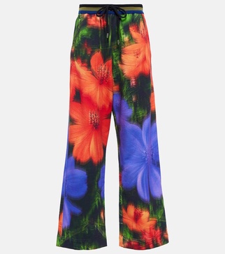 Printed cotton sweatpants