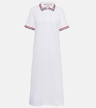 Cotton pique midi dress