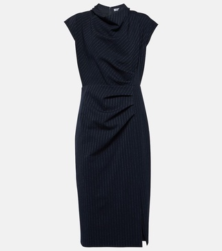 Athene pinstriped midi dress