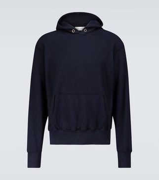 Cropped hooded sweatshirt