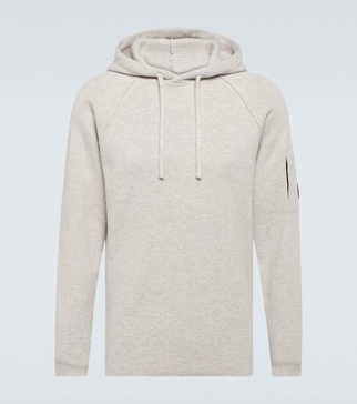 Lens wool-blend hoodie