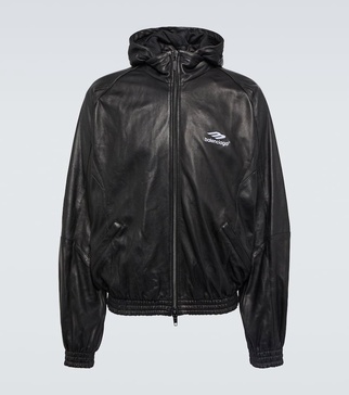 3B Sports Icon leather track jacket