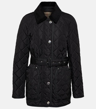 Quilted belted jacket