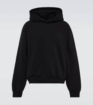 Cotton-blend fleece hoodie