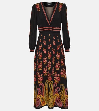 Paisley midi dress