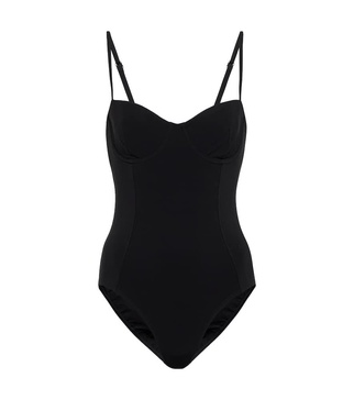 Sweetheart-neck swimsuit