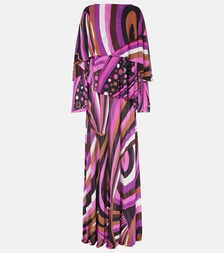 Iride silk maxi dress