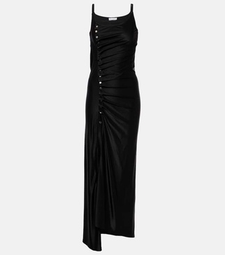 Draped jersey maxi dress