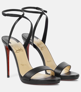 Loubi Queen 120 leather sandals