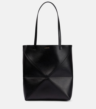 Puzzle Fold Medium leather tote bag