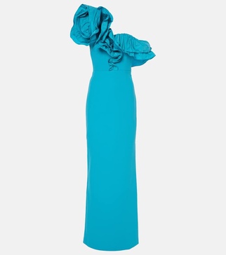 Ella ruffled one-shoulder gown