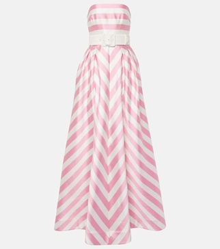 Jocelyn striped satin gown