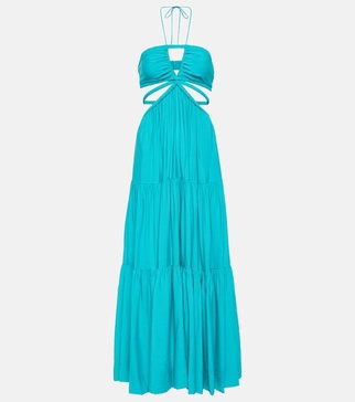 Laurel halterneck cutout maxi dress