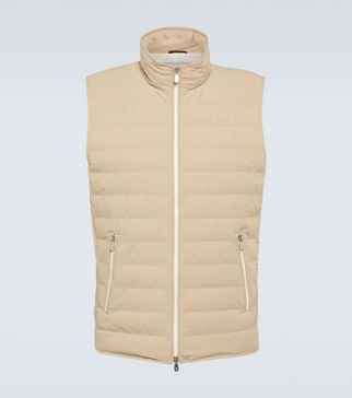 Quilted down vest