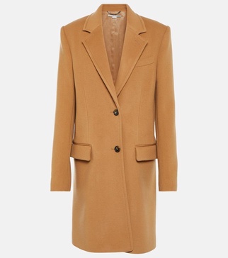 Single-breasted wool coat