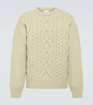 Cable-knit wool sweater