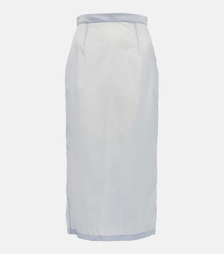 Semi-sheer midi skirt