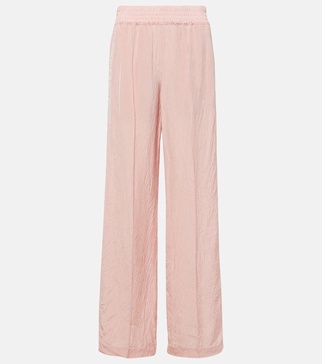 High-rise wide-leg pants