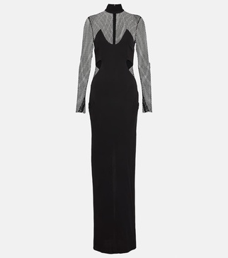 Long-sleeved cutout gown